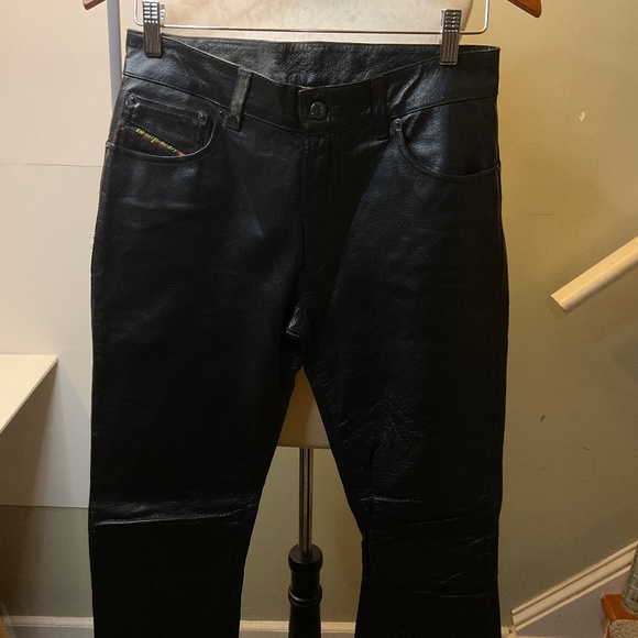 DIESEL INDUSTRY DENIM DIVISION 100/ LEATHER PANT